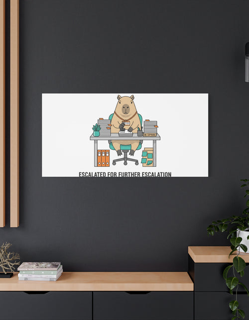Load image into Gallery viewer, Escalated for Further Escalation Canvas | Unhinged Animal Bureaucracy, Office Animal Illustration
