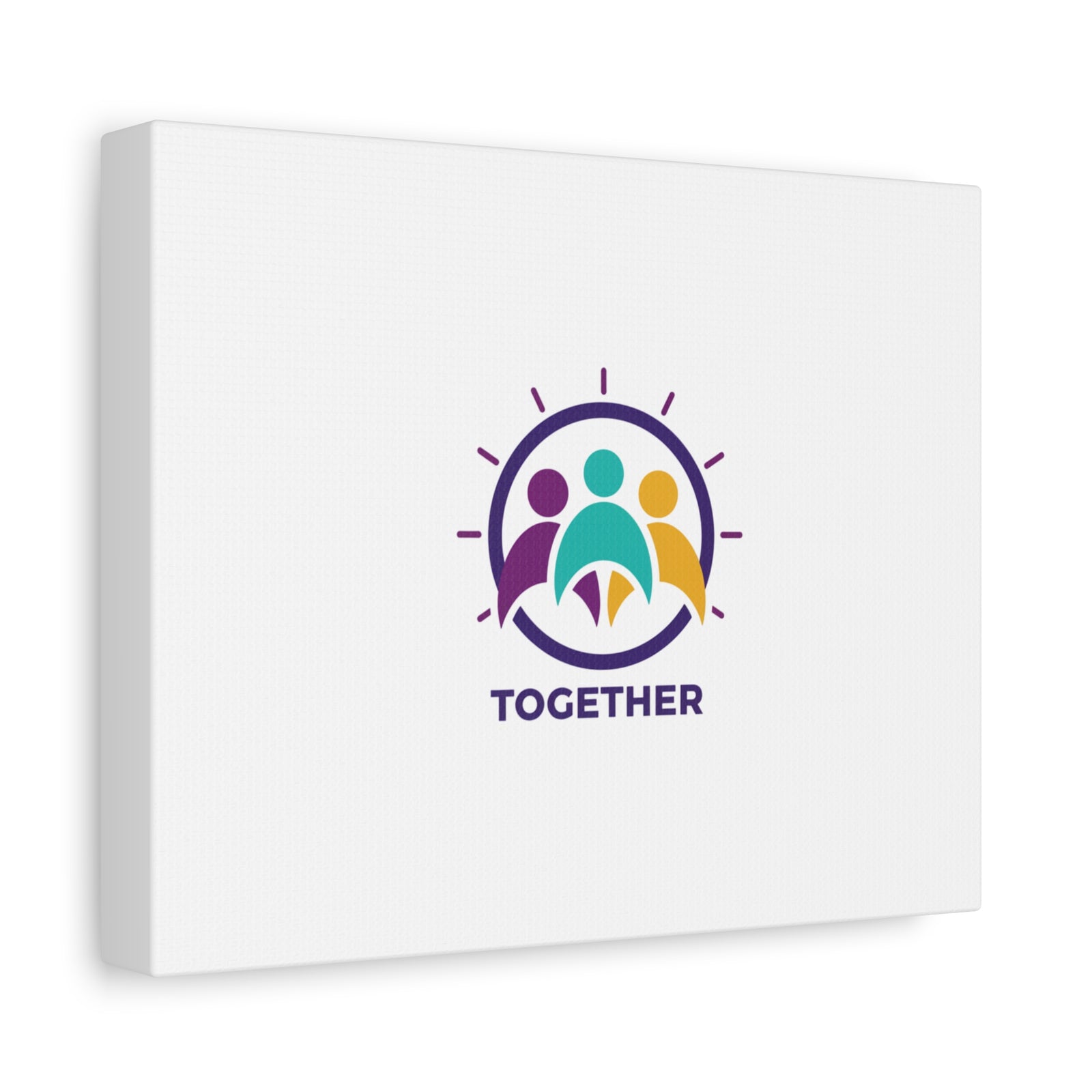 Together solidarity icon Canvas, Minimalist equality symbol, Support badge
