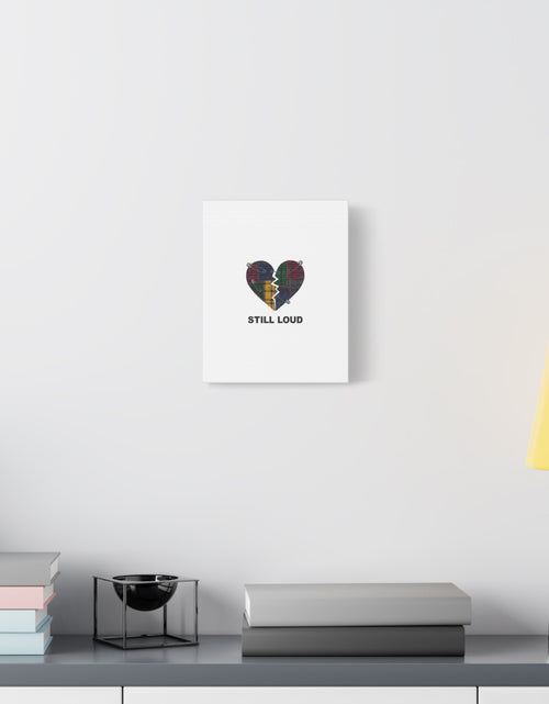 Load image into Gallery viewer, Plaid Patchwork Heart Canvas | Grunge Revival 90s Punk Wall Art
