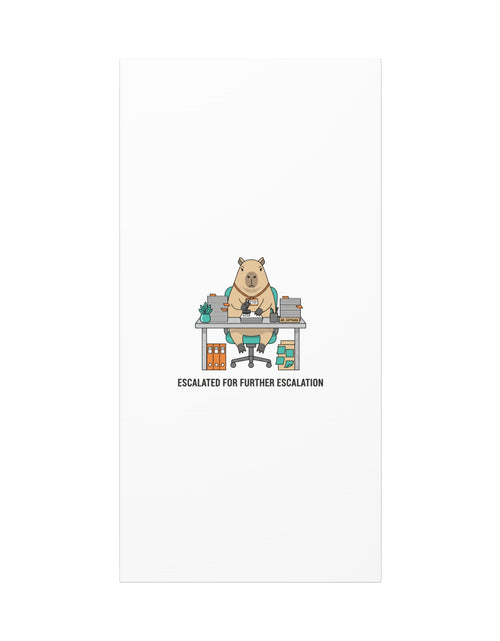Load image into Gallery viewer, Escalated for Further Escalation Canvas | Unhinged Animal Bureaucracy, Office Animal Illustration
