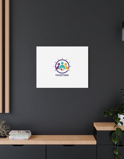Load image into Gallery viewer, Together solidarity icon Canvas, Minimalist equality symbol, Support badge
