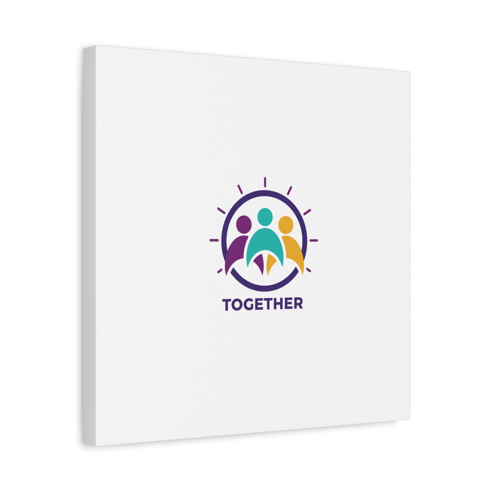 Together solidarity icon Canvas, Minimalist equality symbol, Support badge