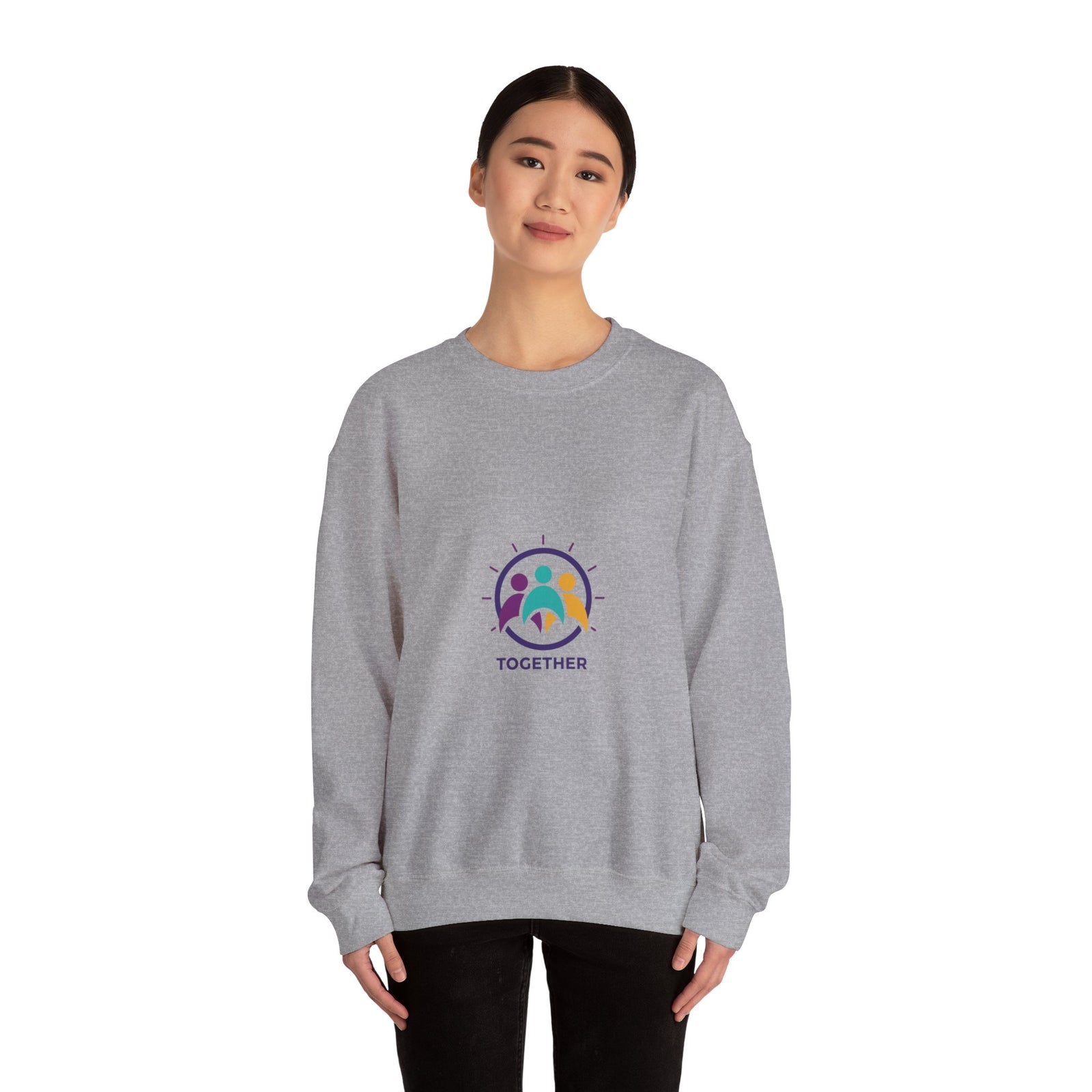 Solidarity Icon 'Together' Crewneck Sweatshirt | equality icon, minimal feminist design