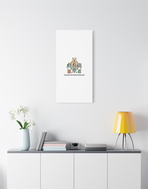 Load image into Gallery viewer, Escalated for Further Escalation Canvas | Unhinged Animal Bureaucracy, Office Animal Illustration
