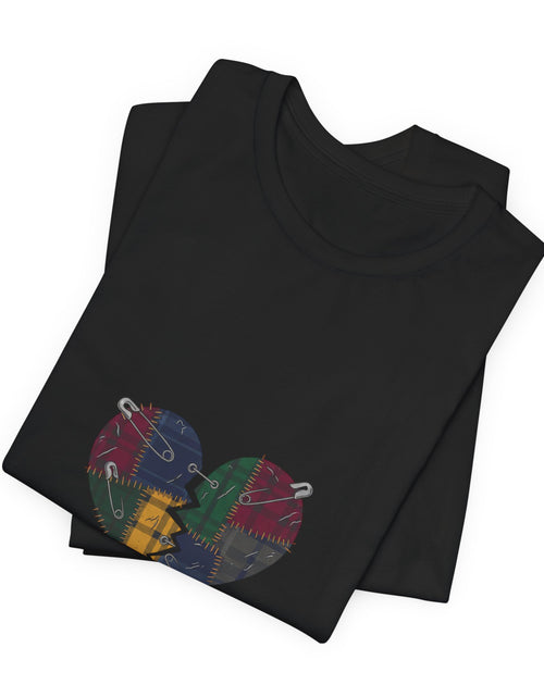Load image into Gallery viewer, Plaid Broken Heart 'Still Loud' Tee | grunge shirt, punk graphic tee
