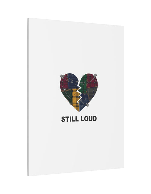 Load image into Gallery viewer, Plaid Patchwork Heart Canvas | Grunge Revival 90s Punk Wall Art
