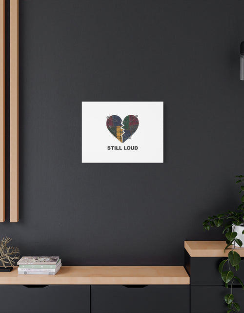 Load image into Gallery viewer, Plaid Patchwork Heart Canvas | Grunge Revival 90s Punk Wall Art
