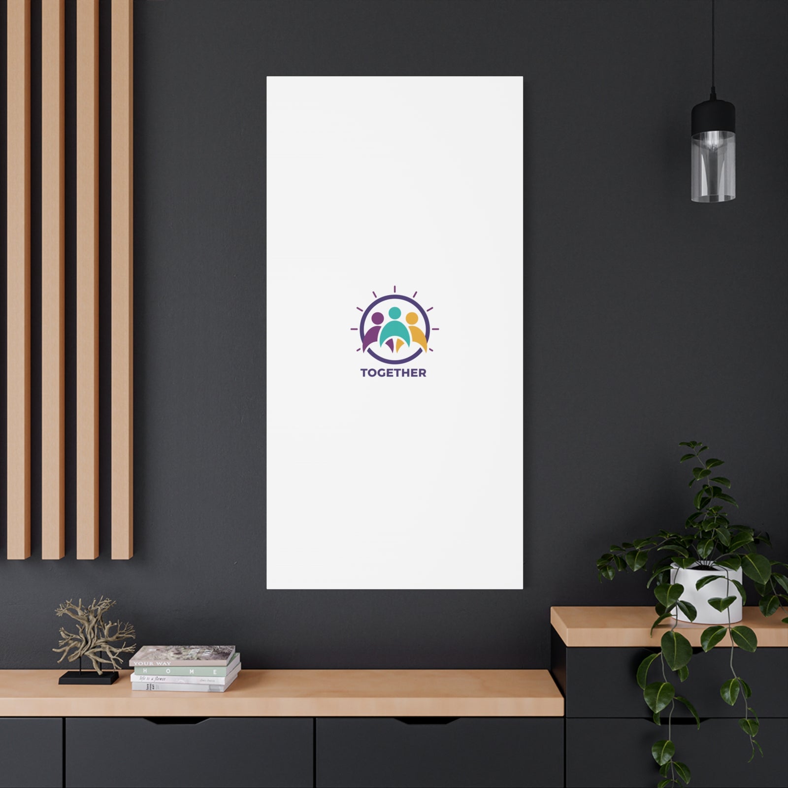 Together solidarity icon Canvas, Minimalist equality symbol, Support badge