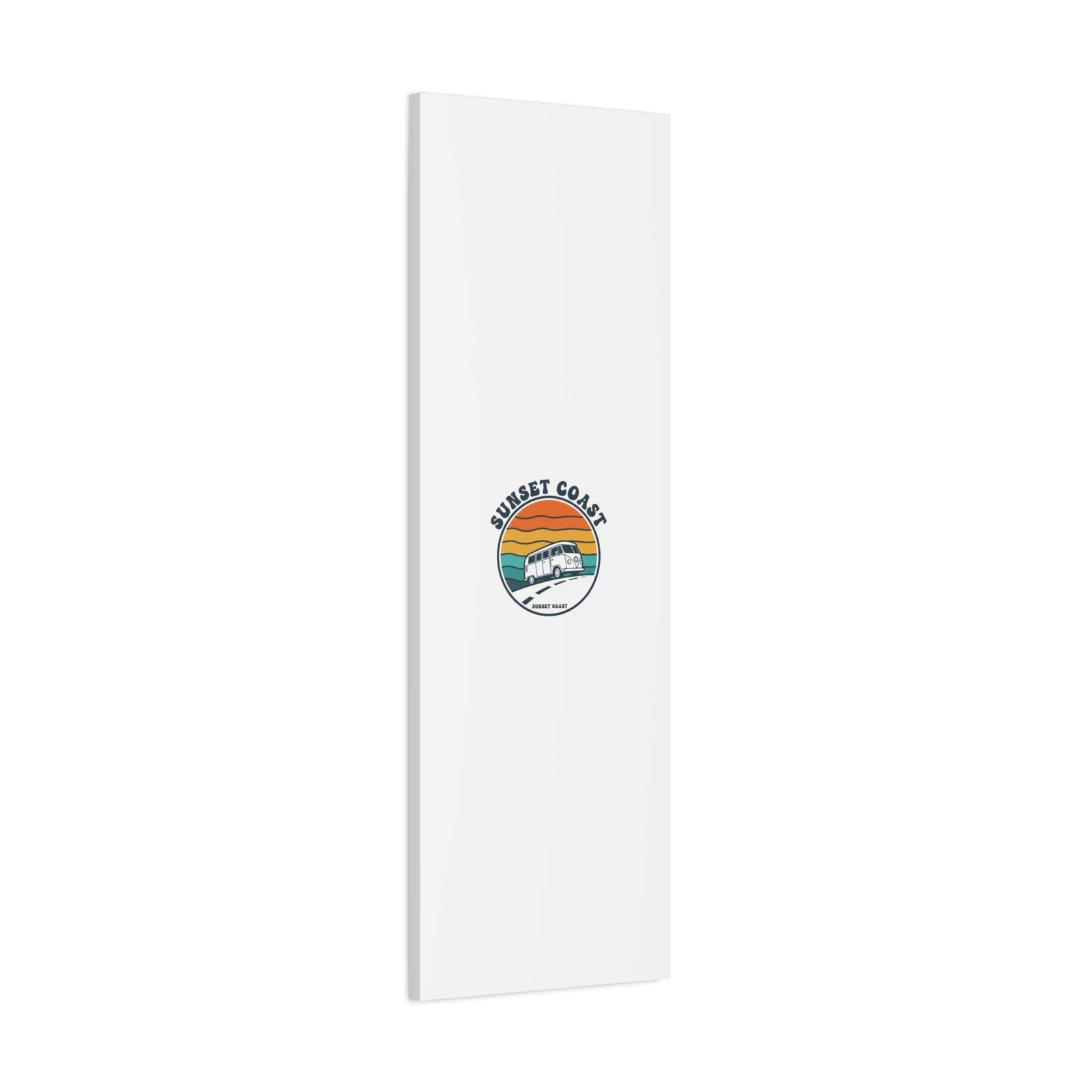 Sunset Coast Retro VW Bus Matte Canvas, 1970s Sunset Palm Poster | Vintage Surf Roadtrip