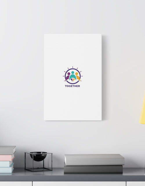 Load image into Gallery viewer, Together solidarity icon Canvas, Minimalist equality symbol, Support badge
