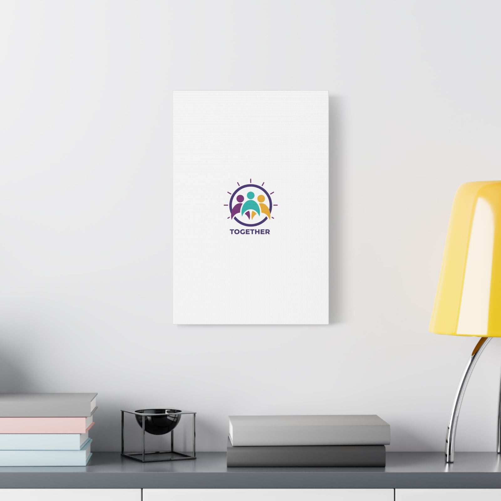 Together solidarity icon Canvas, Minimalist equality symbol, Support badge