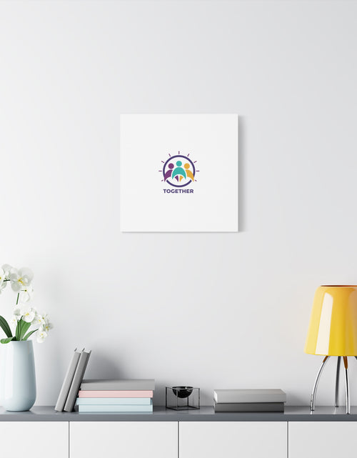 Load image into Gallery viewer, Together solidarity icon Canvas, Minimalist equality symbol, Support badge
