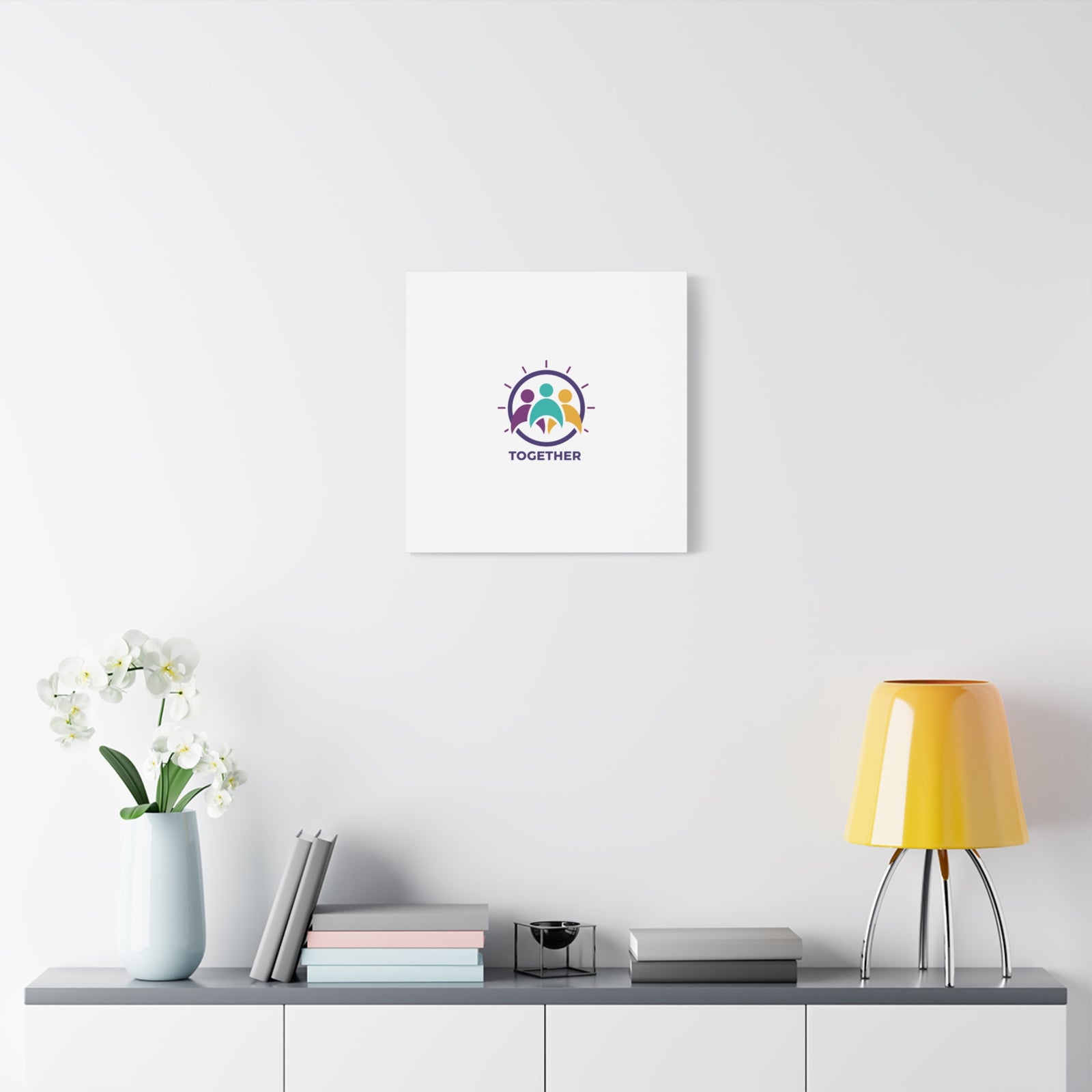 Together solidarity icon Canvas, Minimalist equality symbol, Support badge