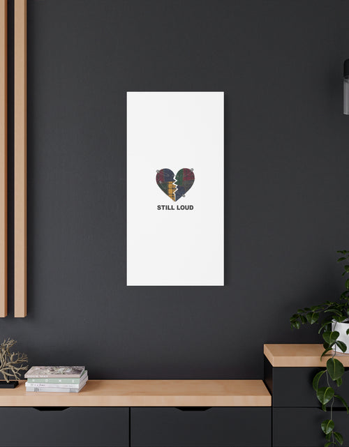 Load image into Gallery viewer, Plaid Patchwork Heart Canvas | Grunge Revival 90s Punk Wall Art
