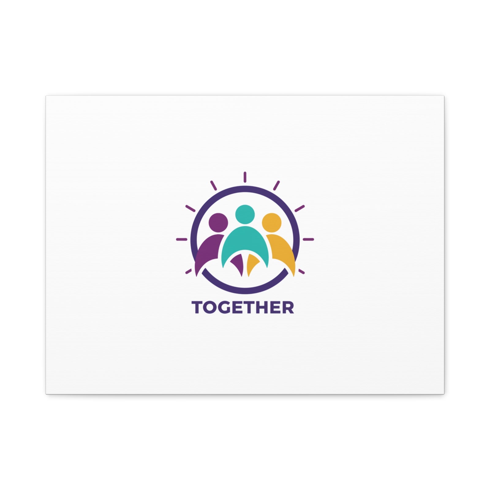 Together solidarity icon Canvas, Minimalist equality symbol, Support badge