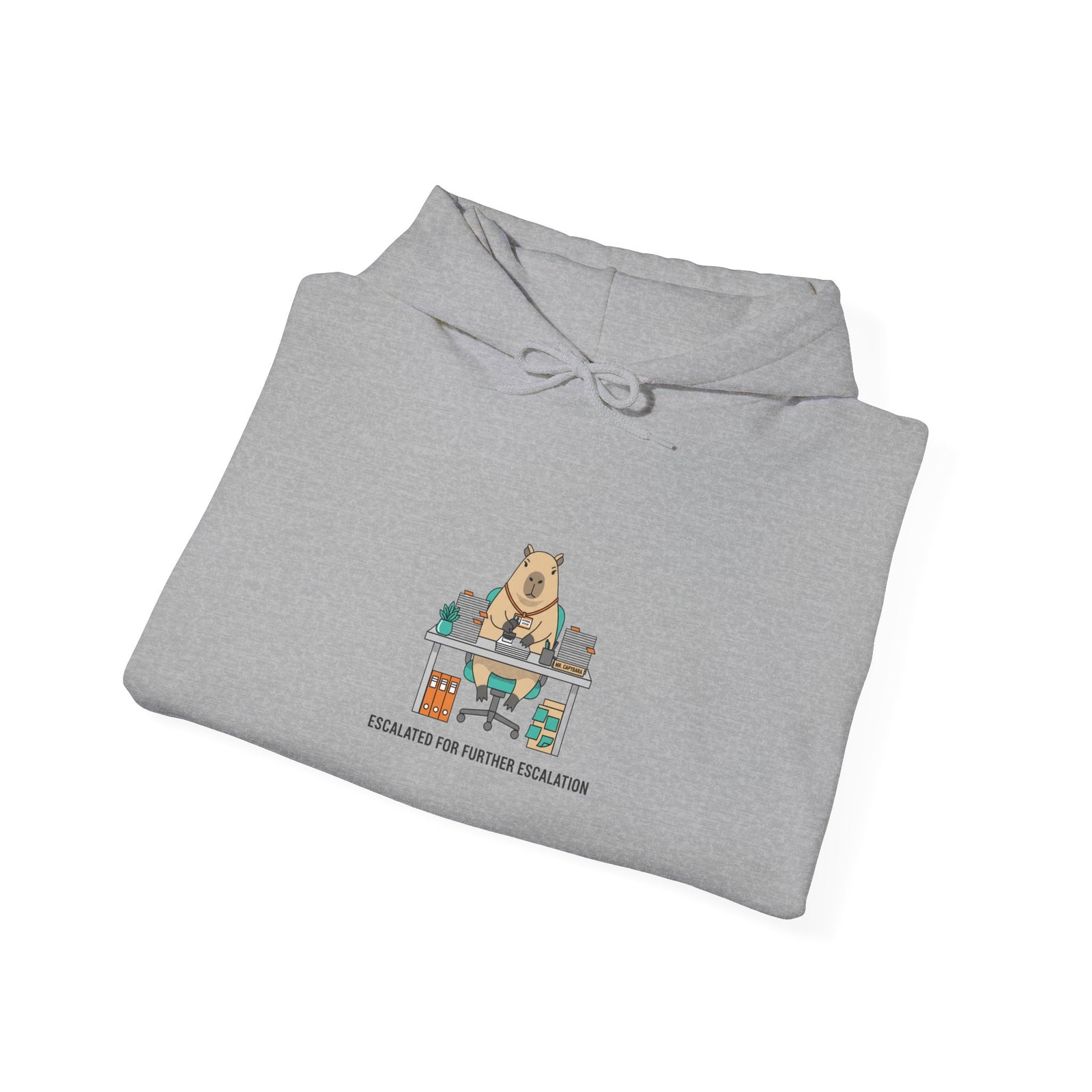 Office Raccoon Watercolor Hoodie | Unhinged Animal Bureaucracy, HR Animal Meme