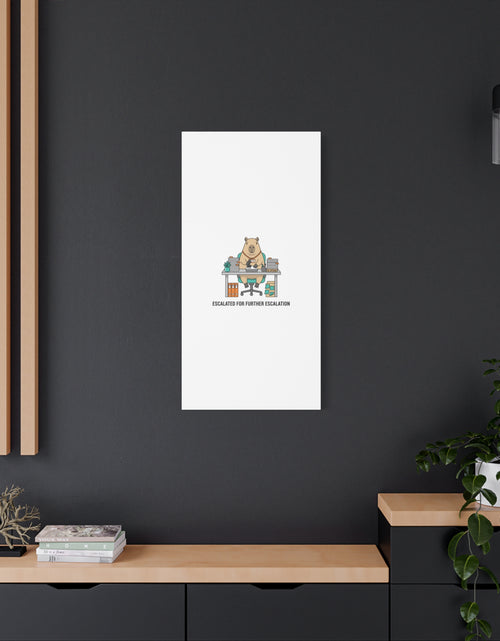 Load image into Gallery viewer, Escalated for Further Escalation Canvas | Unhinged Animal Bureaucracy, Office Animal Illustration
