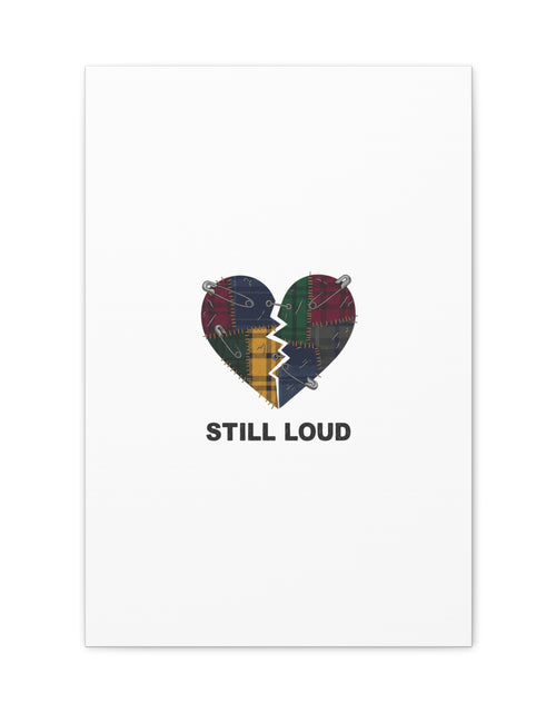 Load image into Gallery viewer, Plaid Patchwork Heart Canvas | Grunge Revival 90s Punk Wall Art

