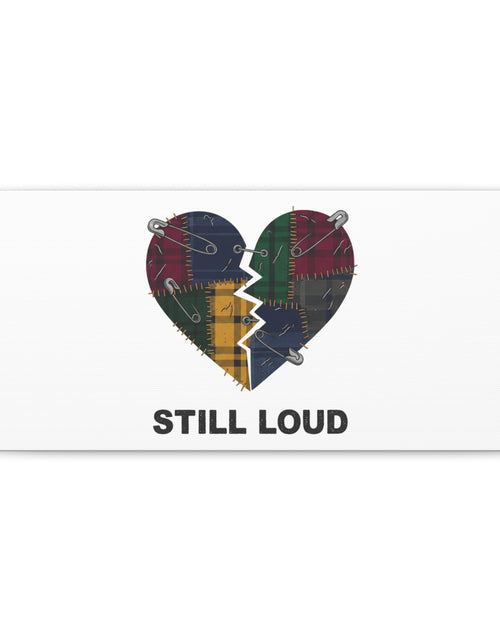 Load image into Gallery viewer, Plaid Patchwork Heart Canvas | Grunge Revival 90s Punk Wall Art
