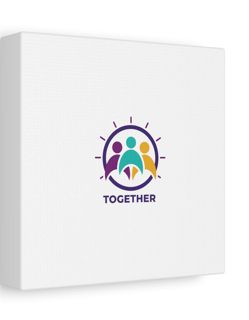 Load image into Gallery viewer, Together solidarity icon Canvas, Minimalist equality symbol, Support badge
