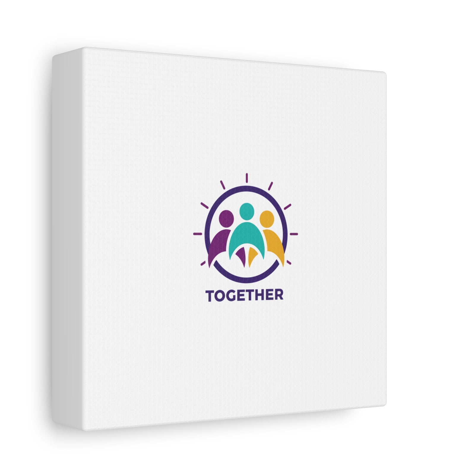 Together solidarity icon Canvas, Minimalist equality symbol, Support badge