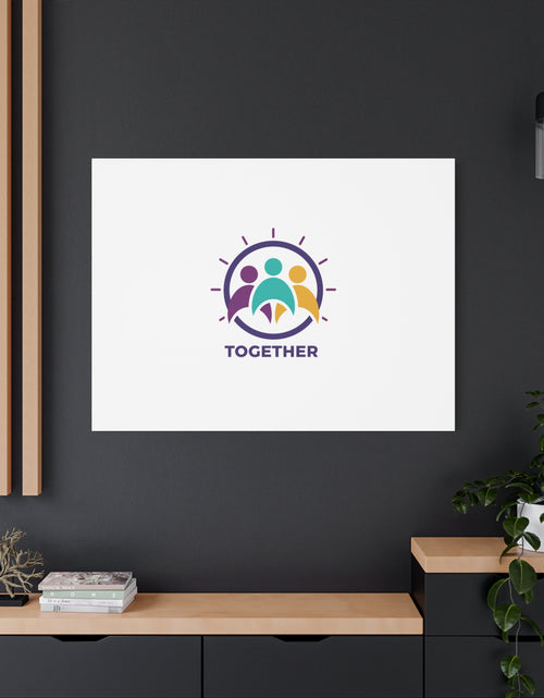 Load image into Gallery viewer, Together solidarity icon Canvas, Minimalist equality symbol, Support badge
