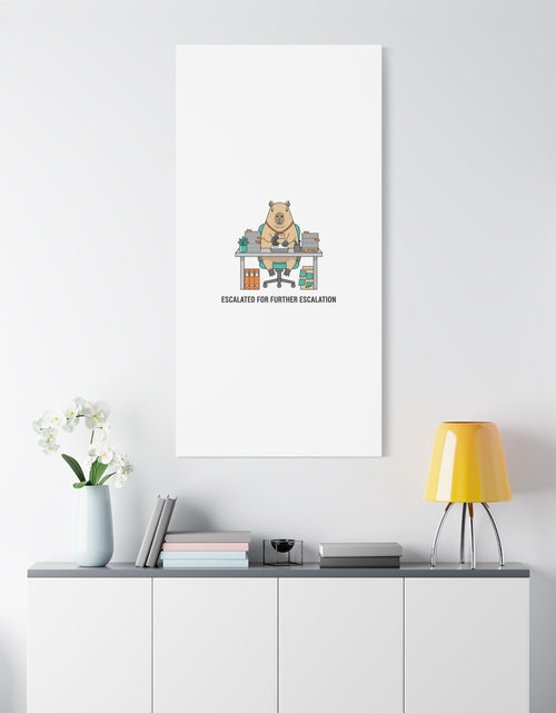 Load image into Gallery viewer, Escalated for Further Escalation Canvas | Unhinged Animal Bureaucracy, Office Animal Illustration
