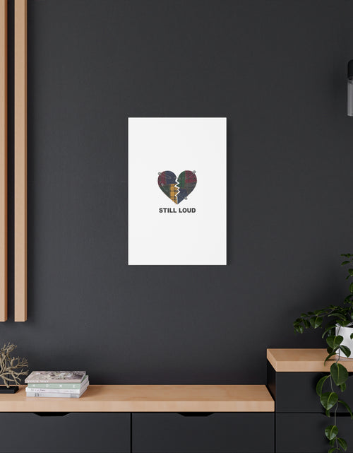 Load image into Gallery viewer, Plaid Patchwork Heart Canvas | Grunge Revival 90s Punk Wall Art
