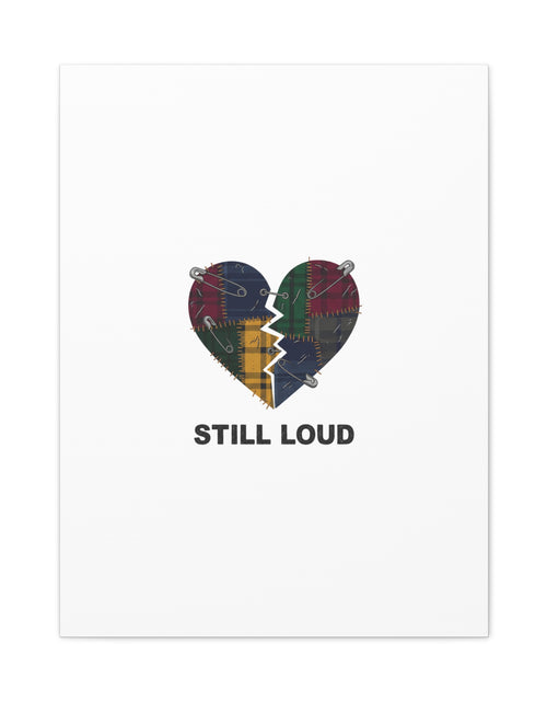 Load image into Gallery viewer, Plaid Patchwork Heart Canvas | Grunge Revival 90s Punk Wall Art
