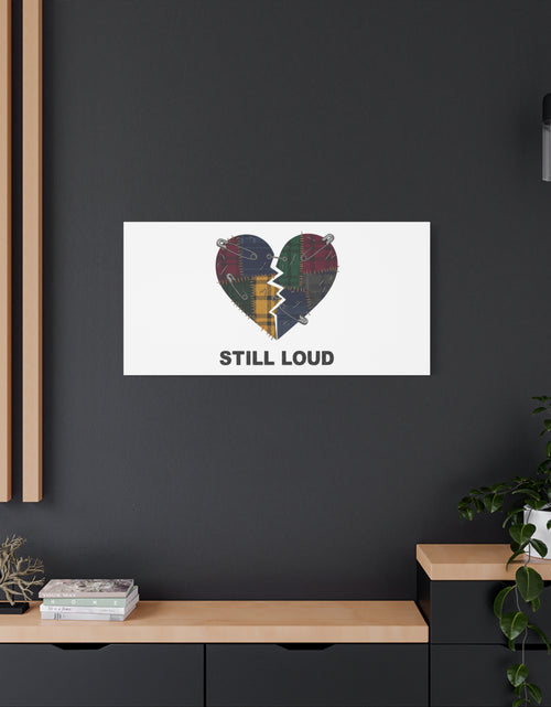 Load image into Gallery viewer, Plaid Patchwork Heart Canvas | Grunge Revival 90s Punk Wall Art
