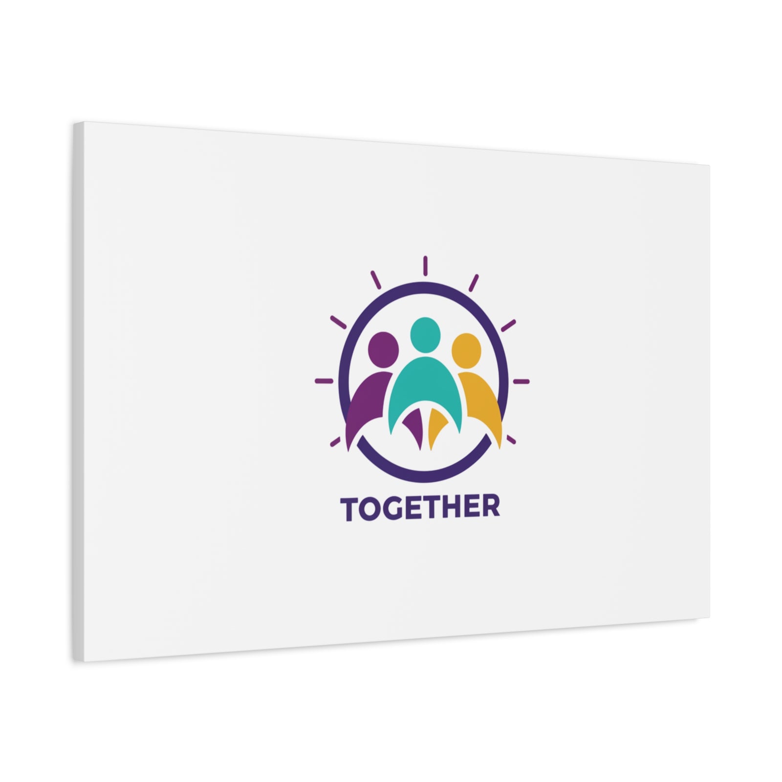 Together solidarity icon Canvas, Minimalist equality symbol, Support badge