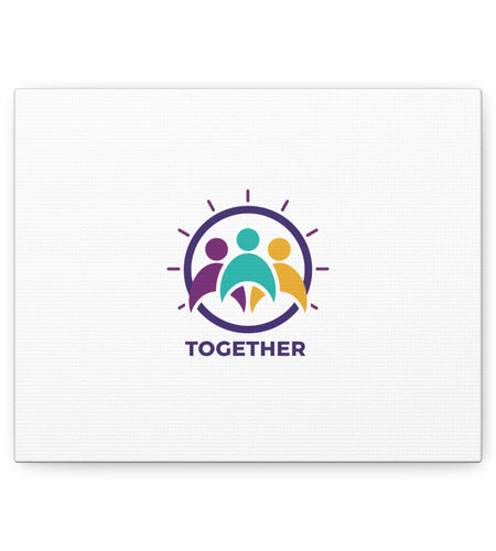 Together solidarity icon Canvas, Minimalist equality symbol, Support badge