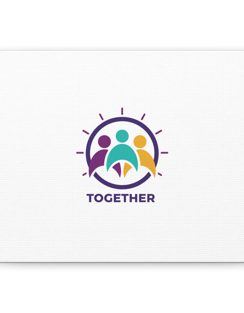Load image into Gallery viewer, Together solidarity icon Canvas, Minimalist equality symbol, Support badge
