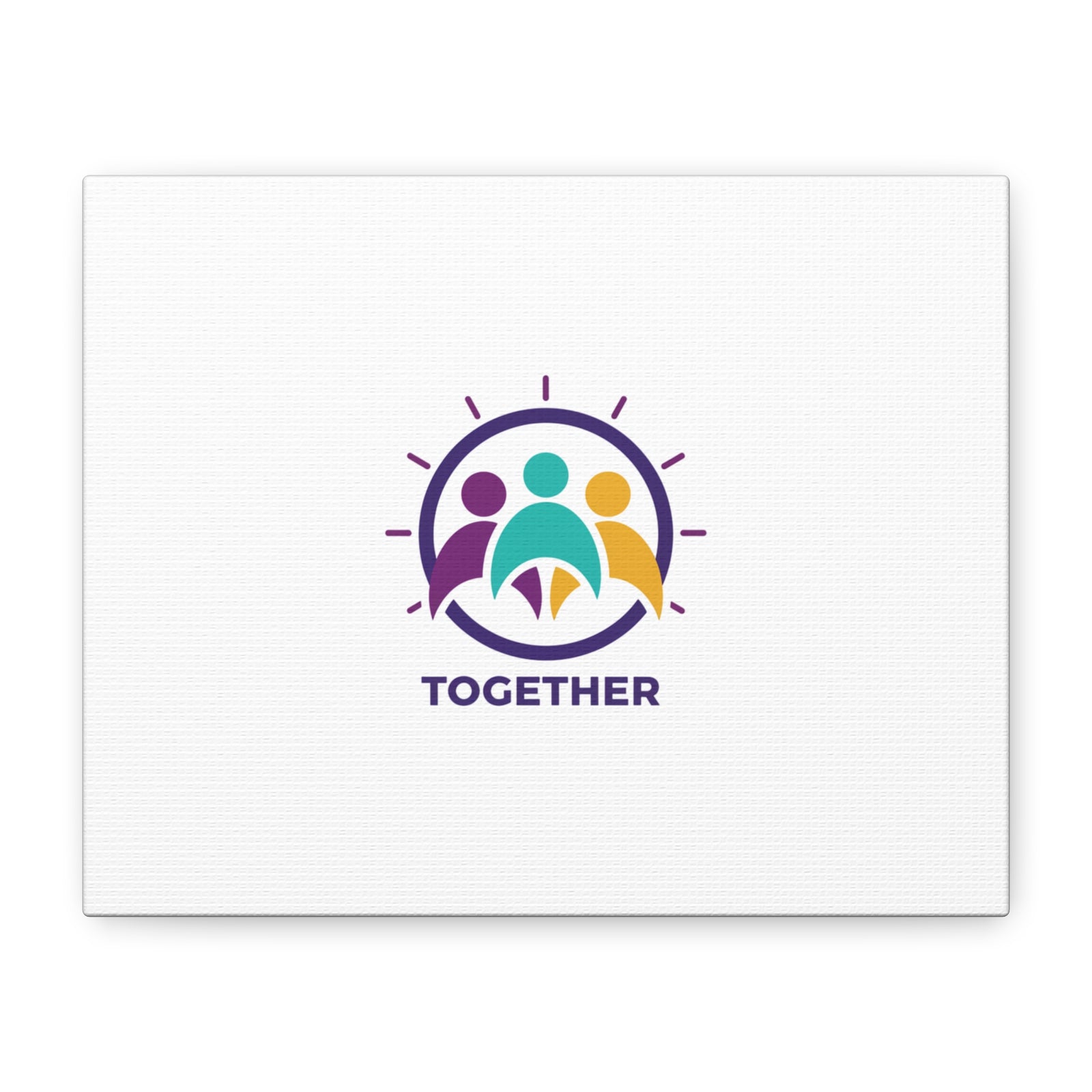 Together solidarity icon Canvas, Minimalist equality symbol, Support badge