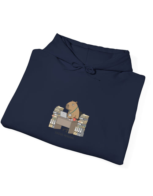 Load image into Gallery viewer, Office Raccoon HR Memo Hoodie | Unhinged Animal Bureaucracy, Adulting Animal Illustration
