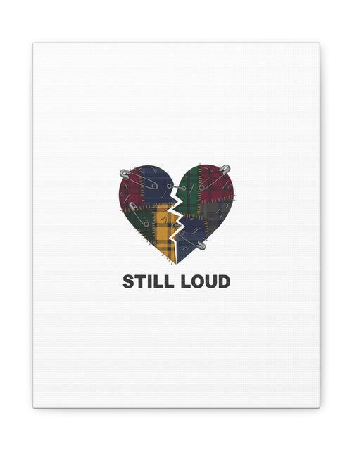 Load image into Gallery viewer, Plaid Patchwork Heart Canvas | Grunge Revival 90s Punk Wall Art

