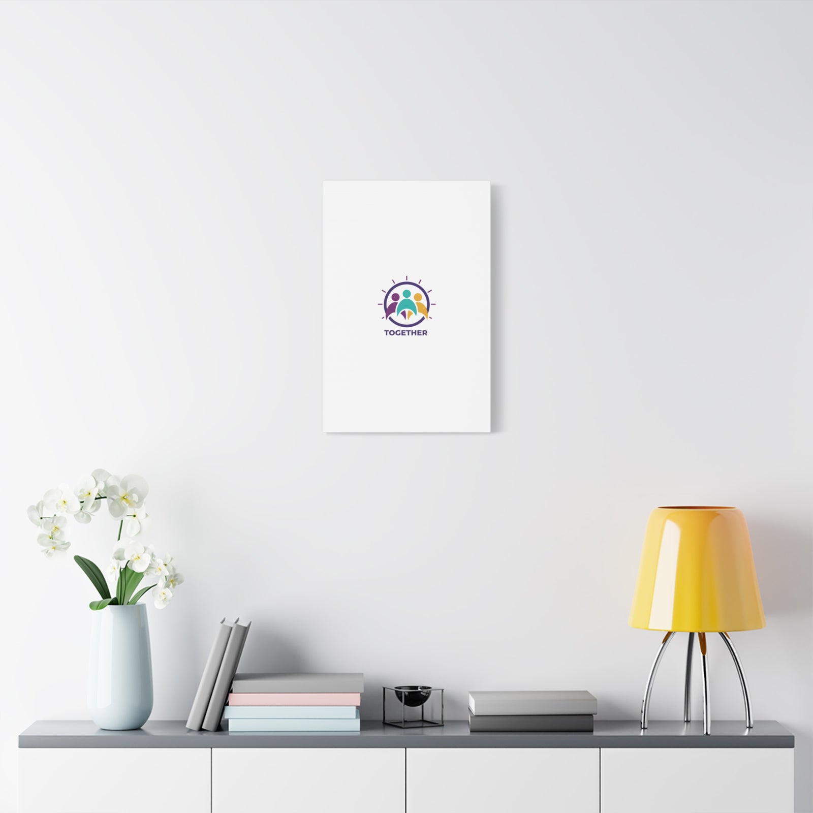 Together solidarity icon Canvas, Minimalist equality symbol, Support badge