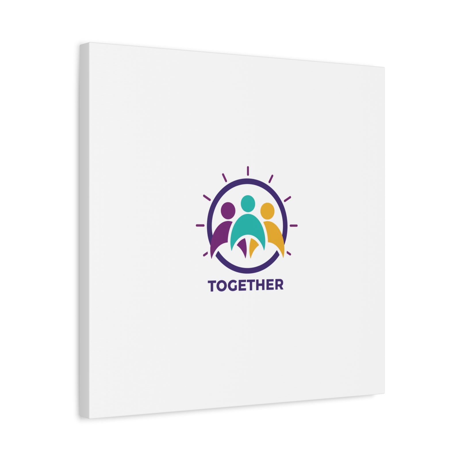 Together solidarity icon Canvas, Minimalist equality symbol, Support badge