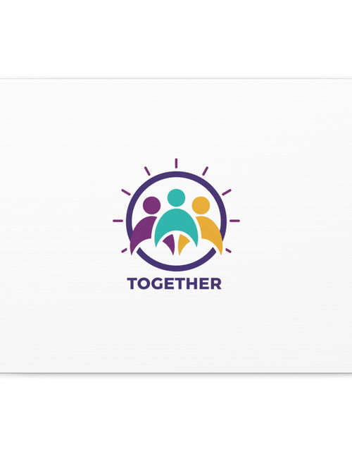Load image into Gallery viewer, Together solidarity icon Canvas, Minimalist equality symbol, Support badge

