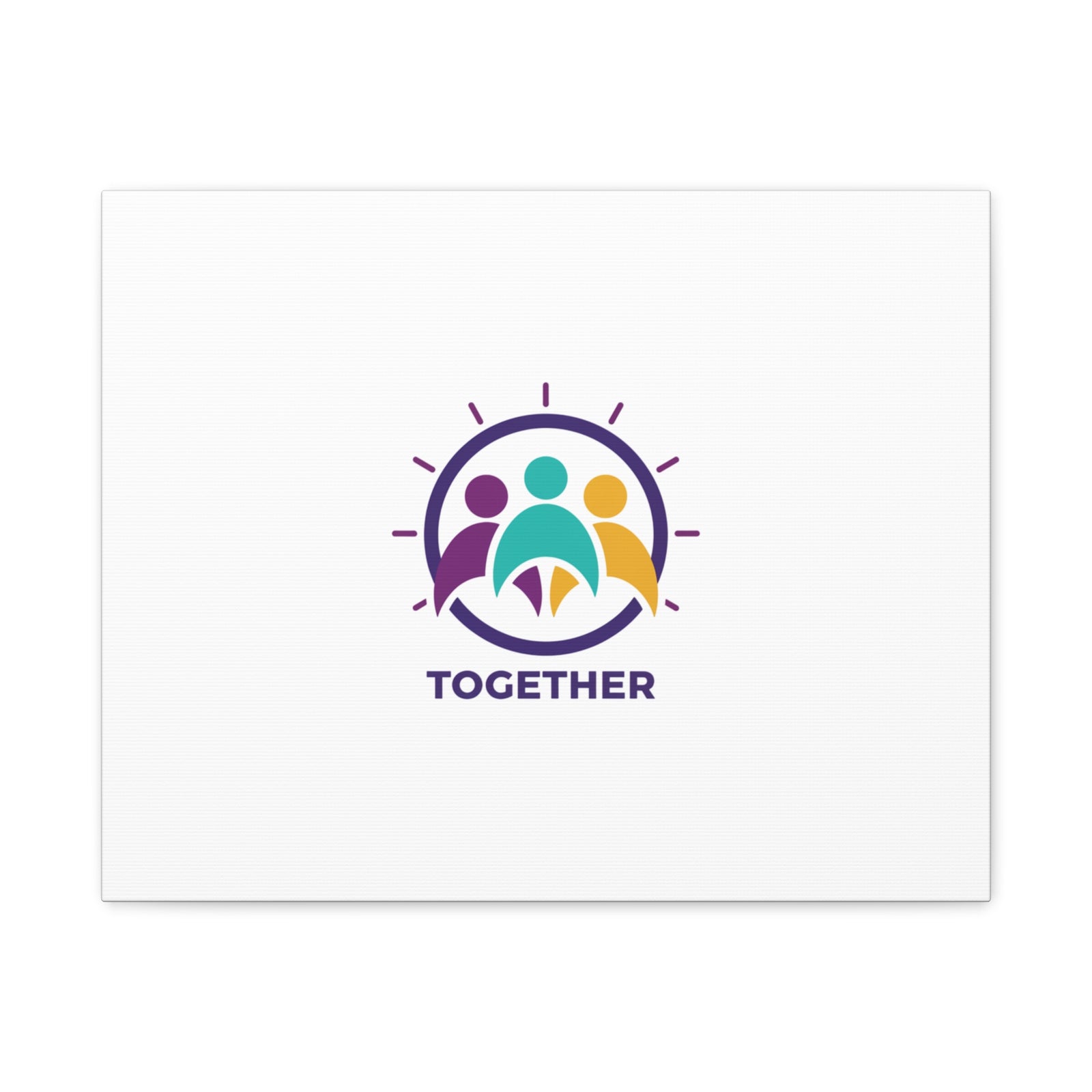 Together solidarity icon Canvas, Minimalist equality symbol, Support badge