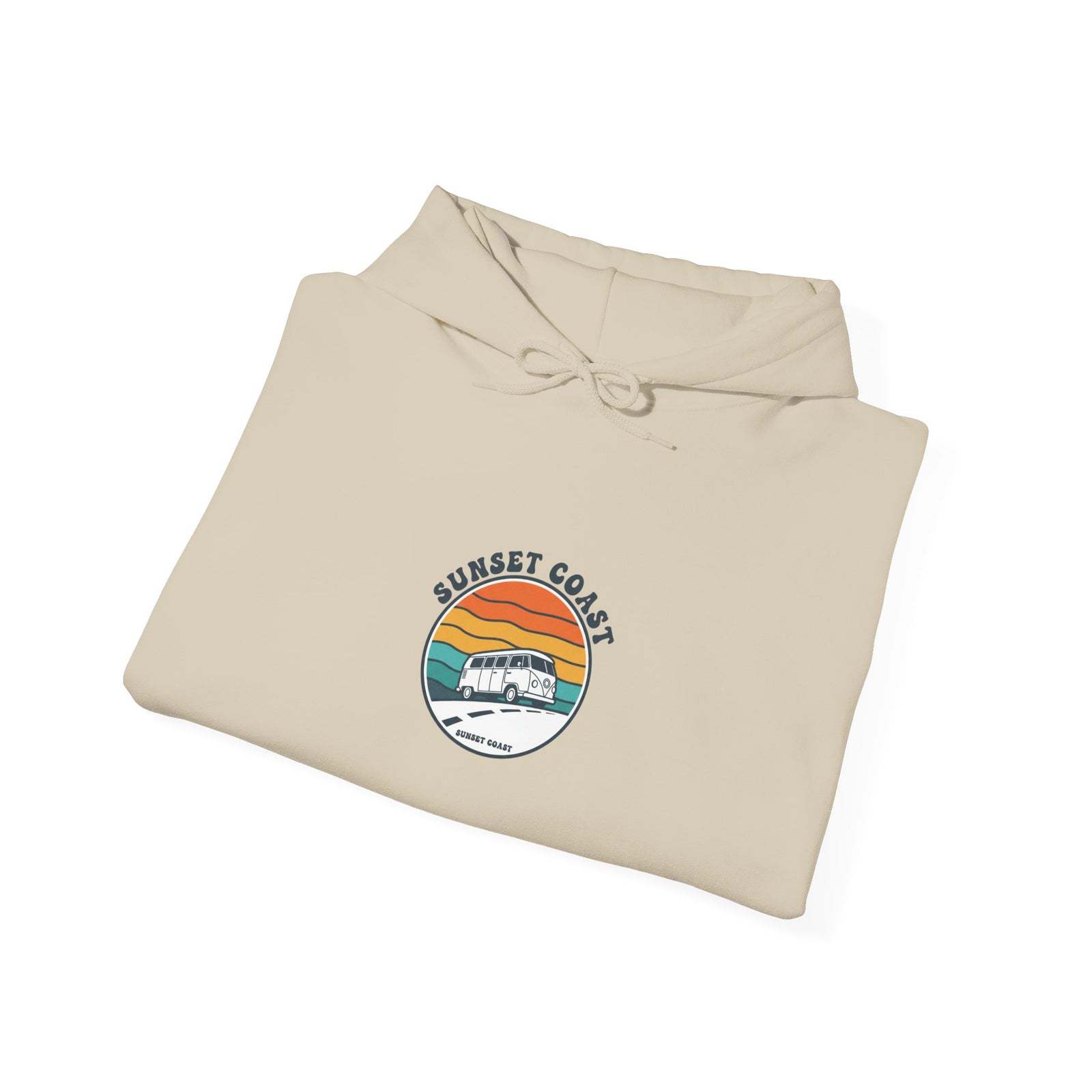 Sunset Coast Retro Surf Hoodie | 70s Sunset, Vintage Palm Graphic