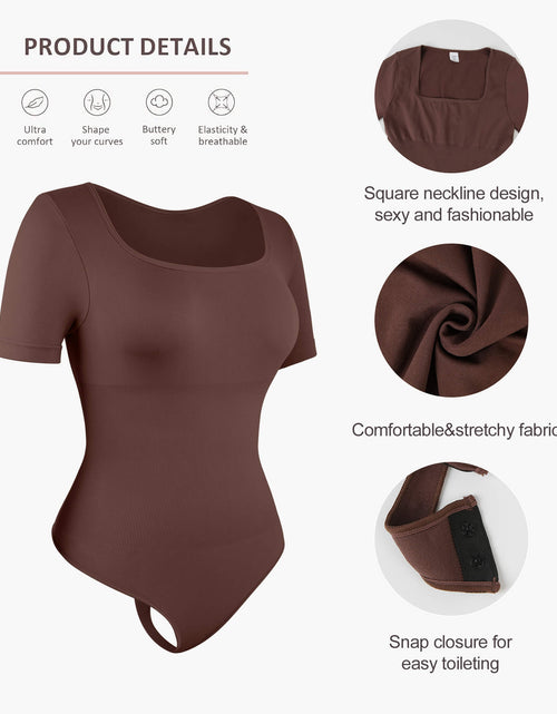 Load image into Gallery viewer, Bodysuits for Women - Body Shaper Tummy Control Bodysuit, Shapewear Bodysuits for Women,Square Neck plus Size
