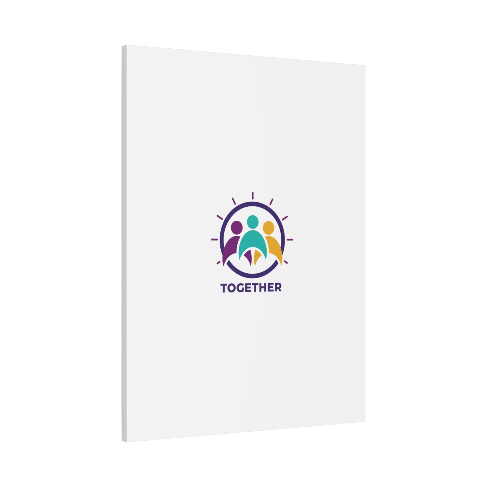 Together solidarity icon Canvas, Minimalist equality symbol, Support badge