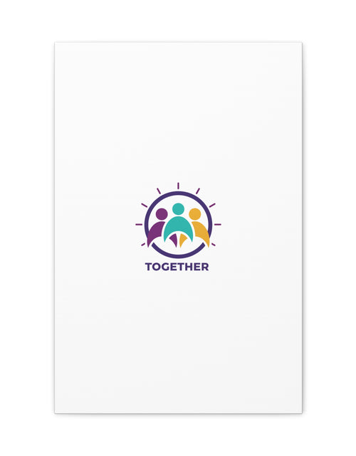 Load image into Gallery viewer, Together solidarity icon Canvas, Minimalist equality symbol, Support badge
