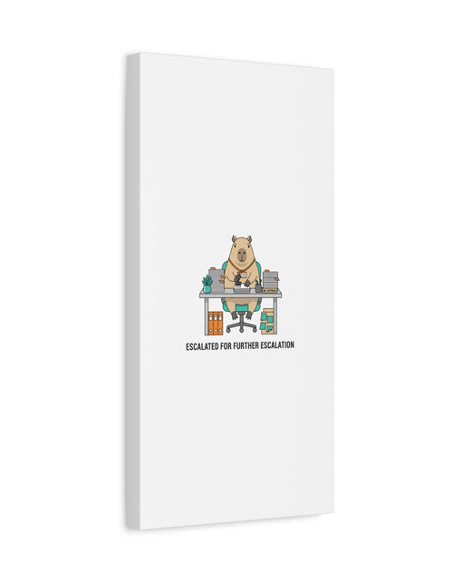 Load image into Gallery viewer, Escalated for Further Escalation Canvas | Unhinged Animal Bureaucracy, Office Animal Illustration
