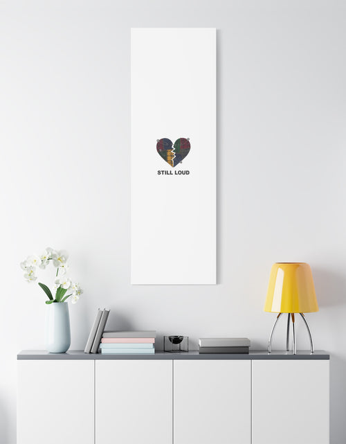 Load image into Gallery viewer, Plaid Patchwork Heart Canvas | Grunge Revival 90s Punk Wall Art

