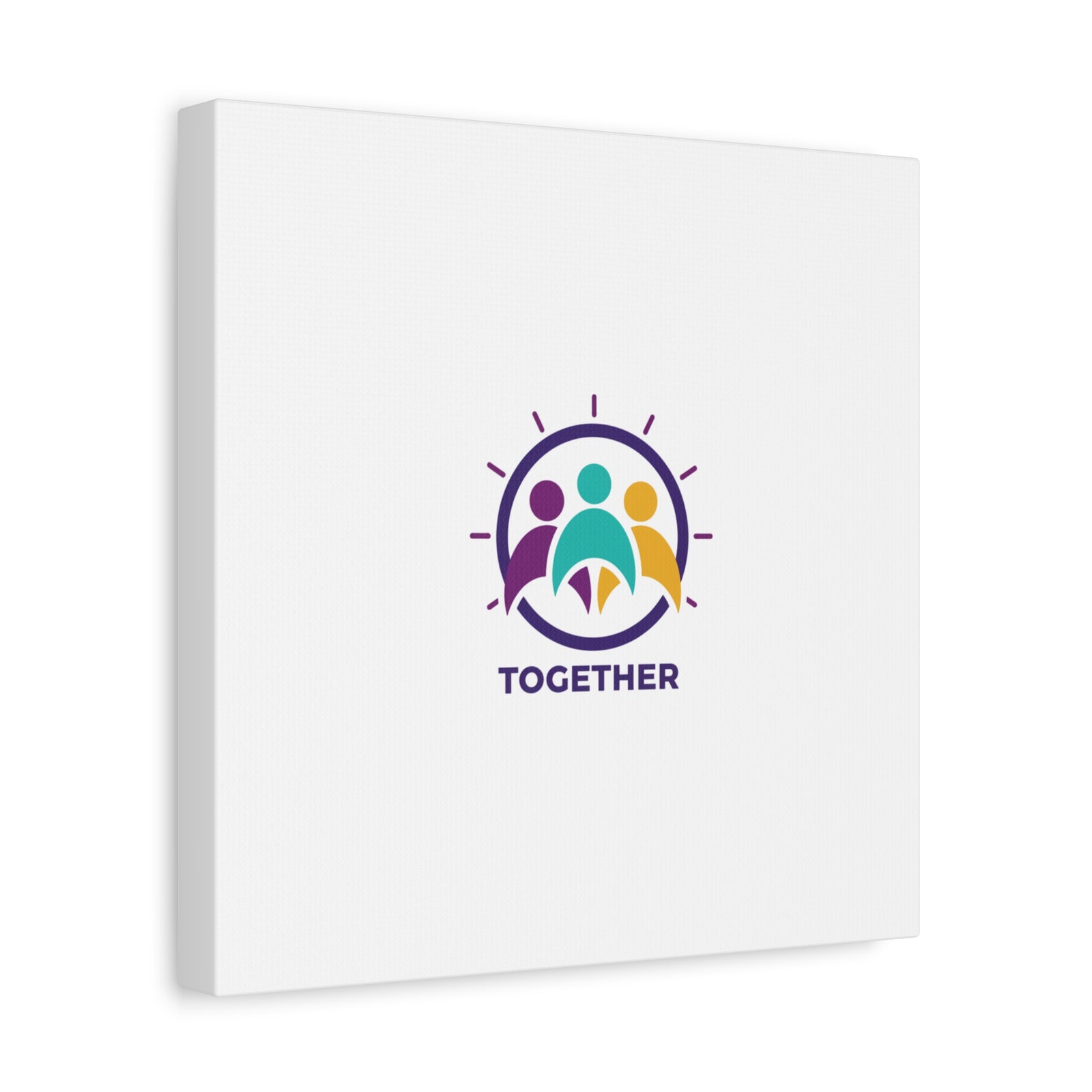 Together solidarity icon Canvas, Minimalist equality symbol, Support badge