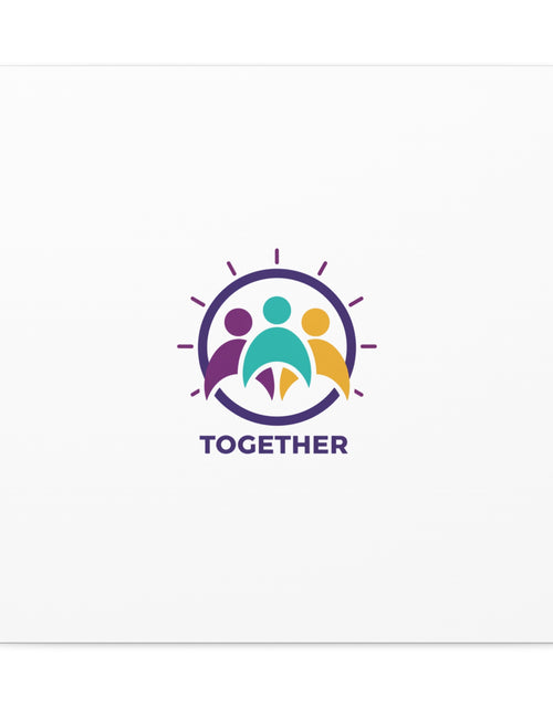 Load image into Gallery viewer, Together solidarity icon Canvas, Minimalist equality symbol, Support badge
