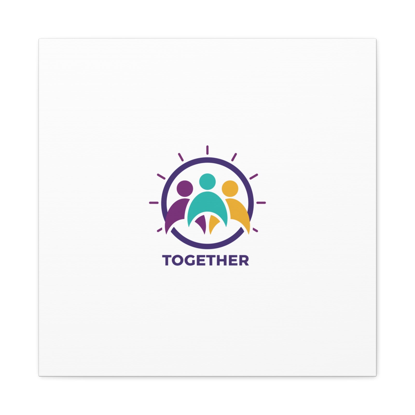 Together solidarity icon Canvas, Minimalist equality symbol, Support badge