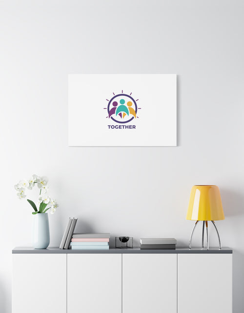 Load image into Gallery viewer, Together solidarity icon Canvas, Minimalist equality symbol, Support badge
